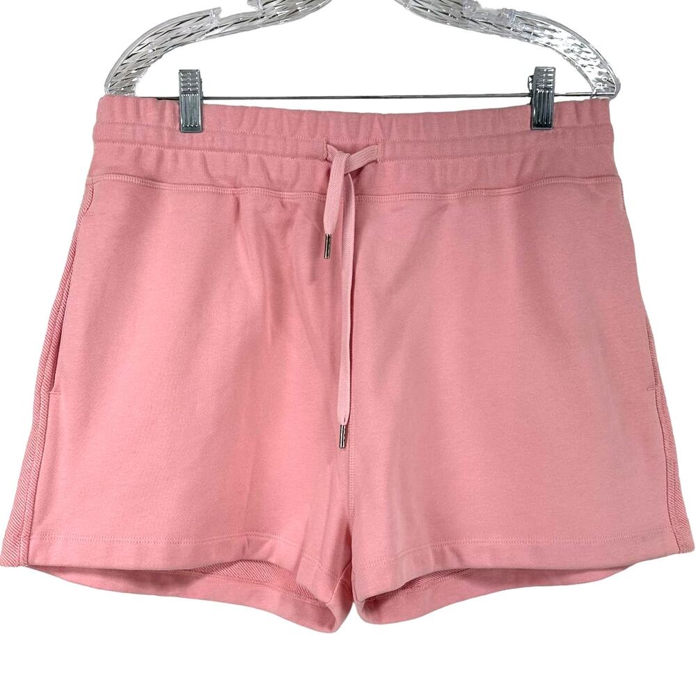 La Ligne NWT Super Shorts Light Pink Women's Size XL 100% Cotton Elastic Waist